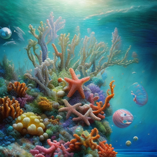 Pictures of beautiful sea backgrounds where space plants grow in hyperrealistic, with a one-point perspective , *completely left-right symmetrical, a symmetrical coral, cinematic, rich colors and pastel tones. You have to be symmetrical, creative, and feel like a greek mural, add glittering stars and planets, geometrically, the composition, color, and cinematic expression are wes anderson style