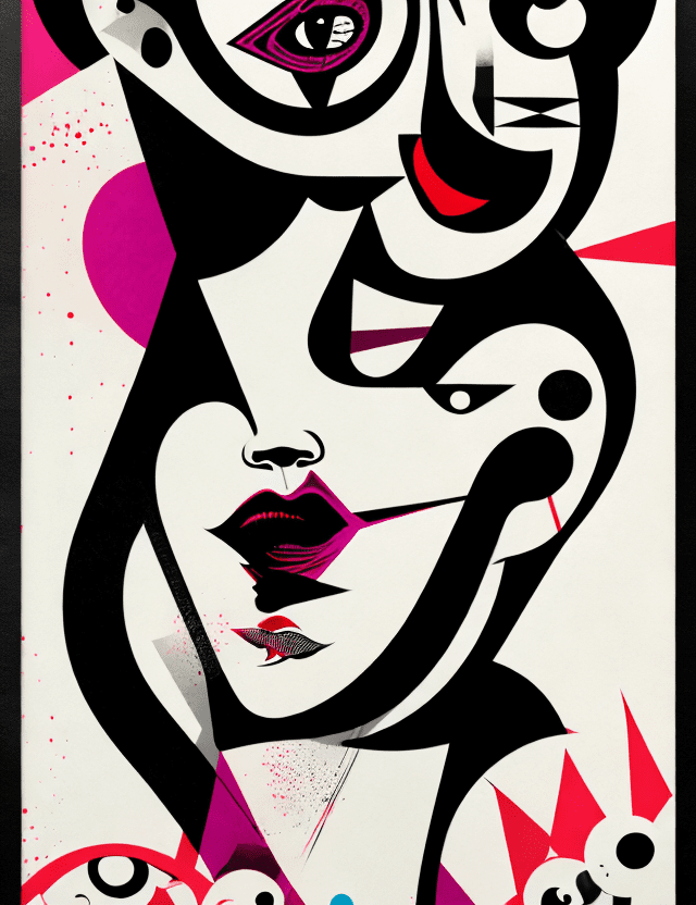 Unapologetic, perfectcore, bizarre, freaky graphic poster, lust, futuristic, strong graphic, line, behance, award - winning, extraordinary, modern, screen print, old paper background, use many shapes, no frames, surrealism matte background melting oil on canvas,