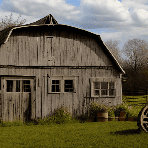 Hayloft on an old farm