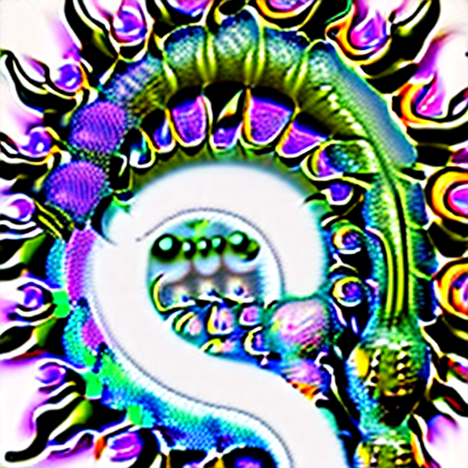 Ferrofluid monster mixed between a cat and a velociraptor::5, sinister, in the jungle, tentacles, alien eyes, detailed iridescent, metallic, translucent, dramatic lighting, hyper futuristic, digital art