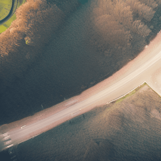 High resolution aerial view photography, south england landscape very few cloudy, ((low angle shot) ), deep hazy atmosphere; 8k, intricate detail, photorealistic, realistic light, wide angle, kinkfolk photography