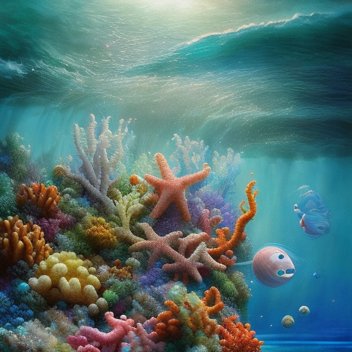 Pictures of beautiful sea backgrounds where space plants grow in hyperrealistic, with a teo-point perspective , *completely left-right symmetrical, a symmetrical coral, cinematic, rich colors and pastel tones. You have to be symmetrical, creative, and feel like a greek mural, add glittering stars and planets, geometrically, the composition, color, and cinematic expression are wes anderson style