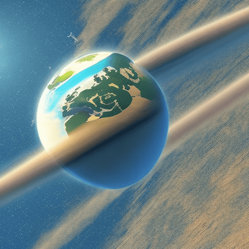 It must be a planet around which a plane flies and its trail, that is, it flew around it, and the name of the channel is on top