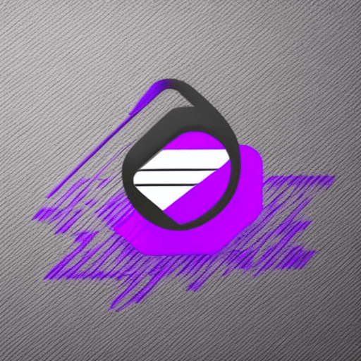 A logo for an email encryption app. The main colors are black and purple. It should contain a mail envelope and a key. It should have a fresh digital touch and not too serious