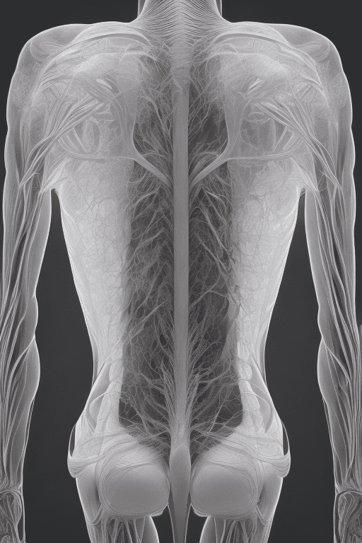 3d rendering, artistic anatomical render, ultra quality, human body with transparent skin revealing structure instead of organs, delicate and intricate creative patterns, monochrome with back lighting, scientific yet fantastical illustration, concept art blending biology with botany, surreal and ethereal quality, 4090 rtx, ray tracing render, ultra realistic, uhd, many details --ar 9:16 --style raw --stylize 200