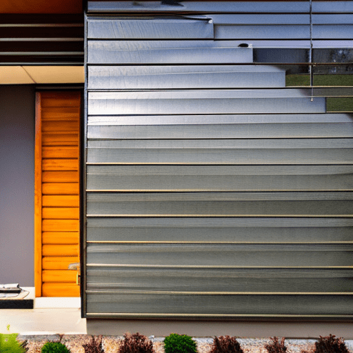 Hyper realistic eye level exterior photo of a mid century modern style house