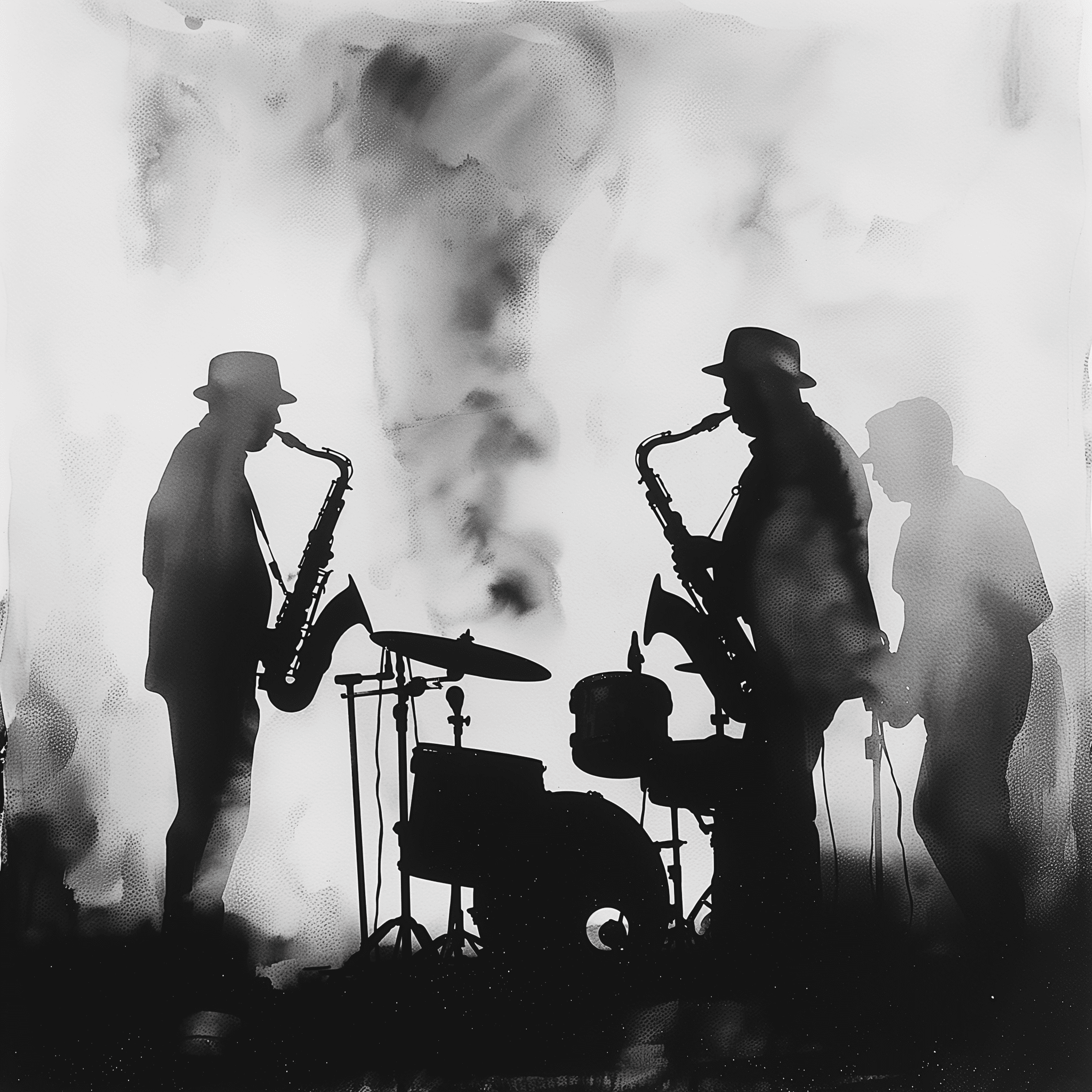 Beauty of silhouettes, in the band--ar 3:2 --v 6. 0