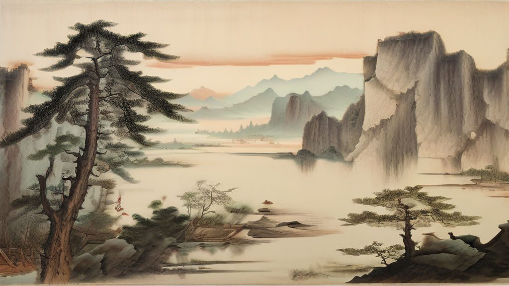 Imitate the style of emperor huizong of the song dynasty and paint an ink painting of the dragon boat festival.