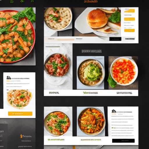 Website ui for a meal planning