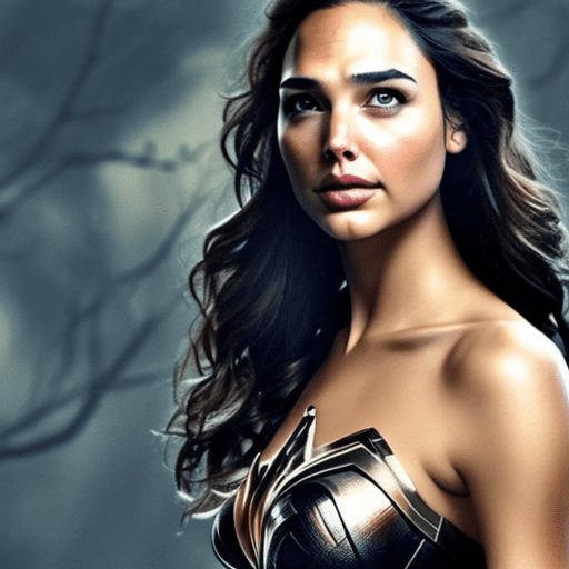 Create a beautiful womans with face like gal gadot
