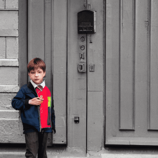 A boy in a streets of london