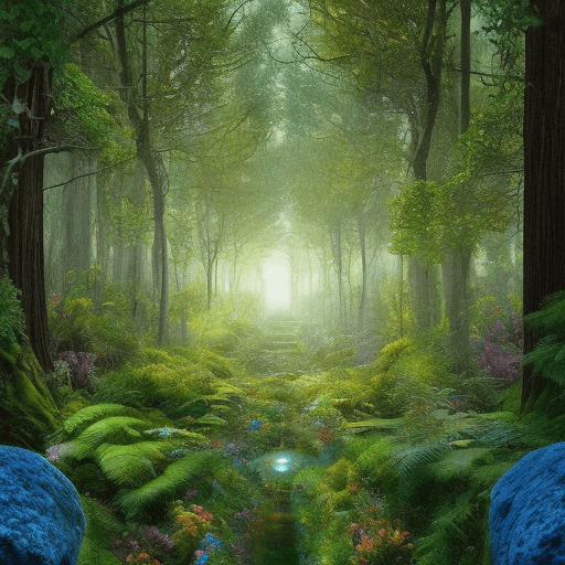 A beautiful forest mixed urban, with a two-point perspective *very extreme long shot, pictures of beautiful backgrounds where space plants grow in hyperrealistic, cinematic, rich colors and pastel tones. You have to be symmetrical, creative, and feel like a greek mural, add glittering stars and planets, geometrically, completely left-right symmetrical, the composition, color, and cinematic expression are wes anderson style