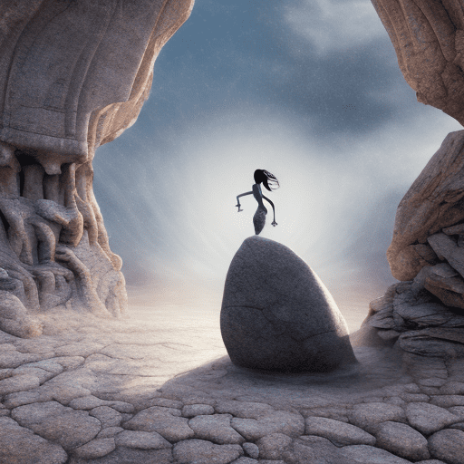 /imagine prompt: a stunning stone woman emerging from the ground, dust particles dancing around her, facing the viewer, intricate stone details, vibrant and contrasting colors, background of a surreal, dreamlike landscape. Created using: vladimir matyukhin's style, raw photography, intricate details, vibrant lighting, realistic textures, dynamic composition, ethereal atmosphere, hyper-realistic rendering, hd quality, natural look --ar 16:9 --v 6. 0