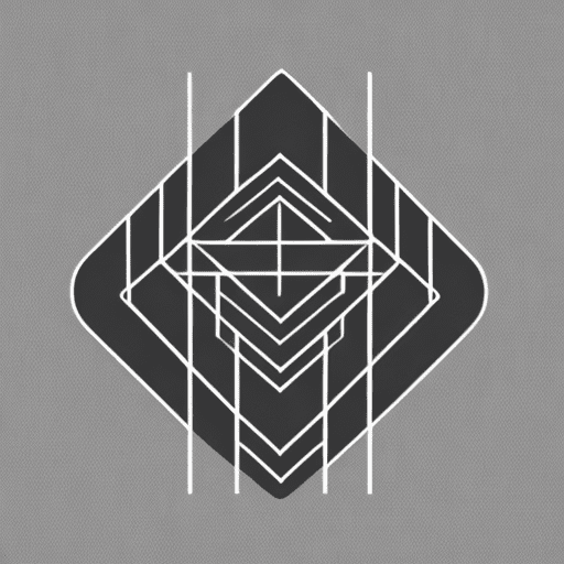 Geometric minimal magnolia, logo, line, simple