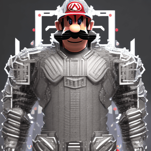 Full body portrait of mario from super mario bros, clad in intricate details cybernatic armor suit, standing on the ground, full length, unreal engine 5, rich colors, intense sharp, sharp focus, render, 8k, hyper detailed, realistic, figurative painter with intricate details, highest details, perfect face, perfect body, sharp focus, white background, hyperrealistic, uhd, sf, intricate artwork masterpiece, ominous, matte painting movie poster, golden ratio, trending on cgsociety, intricate, epic, trending on artstation, by artgerm, h. R. Giger and beksinski, highly detailed, vibrant, production cinematic character render, ultra high quality model