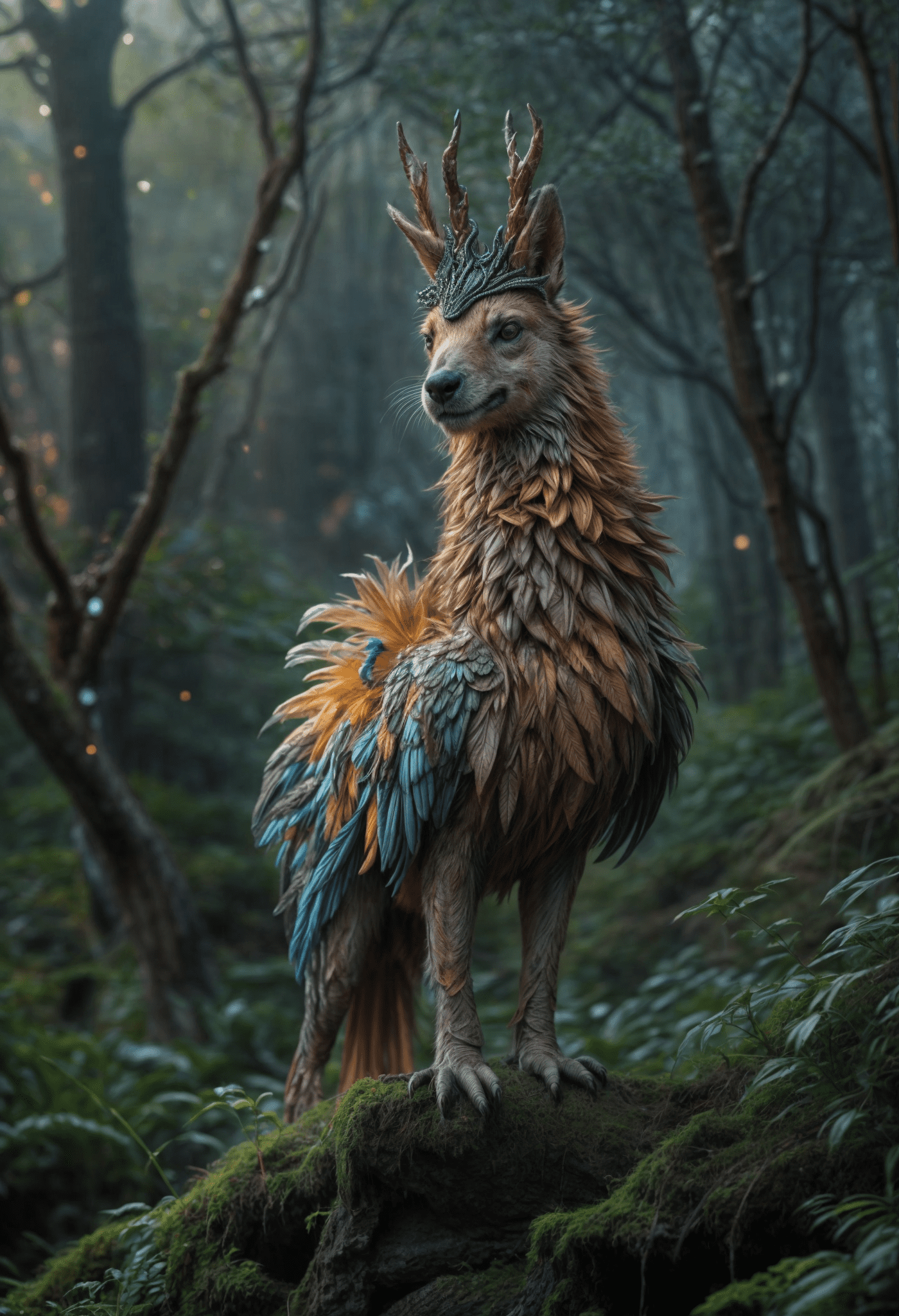 Fantasy world , dreams come true, surealism image of beautiful fantasy imagination, high detailed, 8 k , very high detailed, colourful misty , secrets of life, dynamic lights, jesper eijsing, fantasy creature