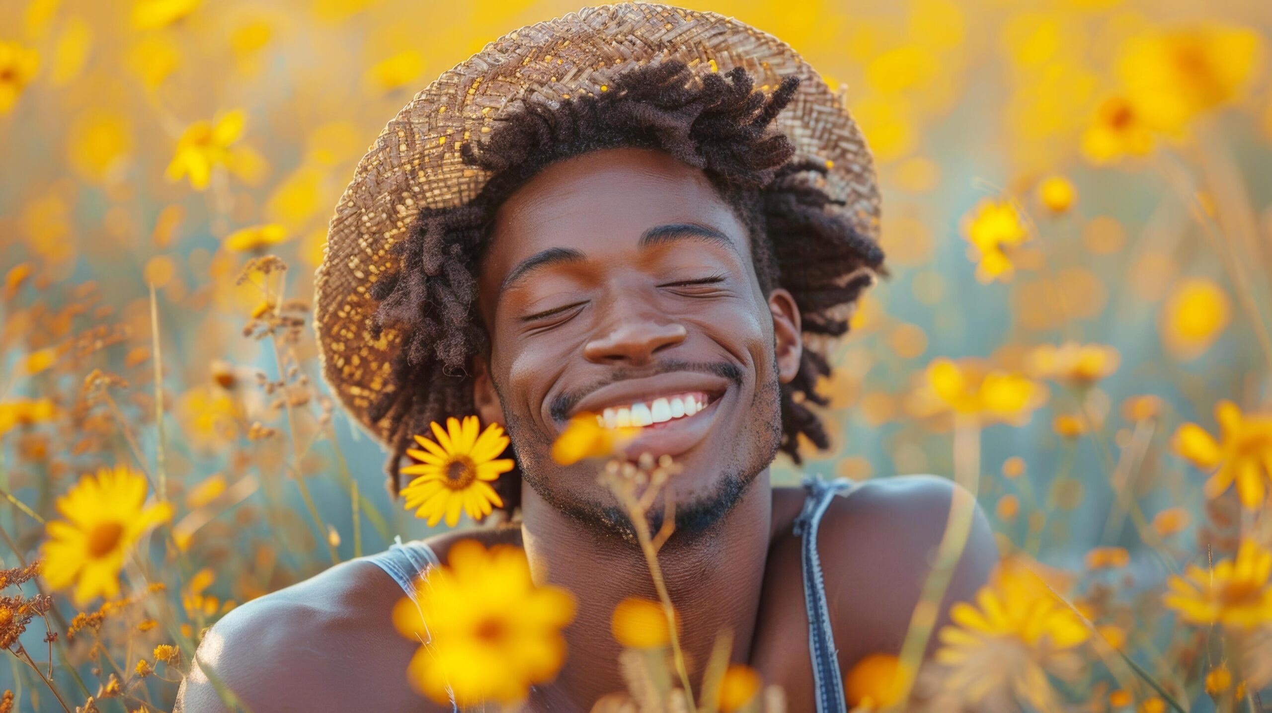 Smiling-afro-african-american-man-is-enjoying-life-in-meadows-flowers-field-for-good-mental-health-and-homeopathy-ai-generated-free-photo
