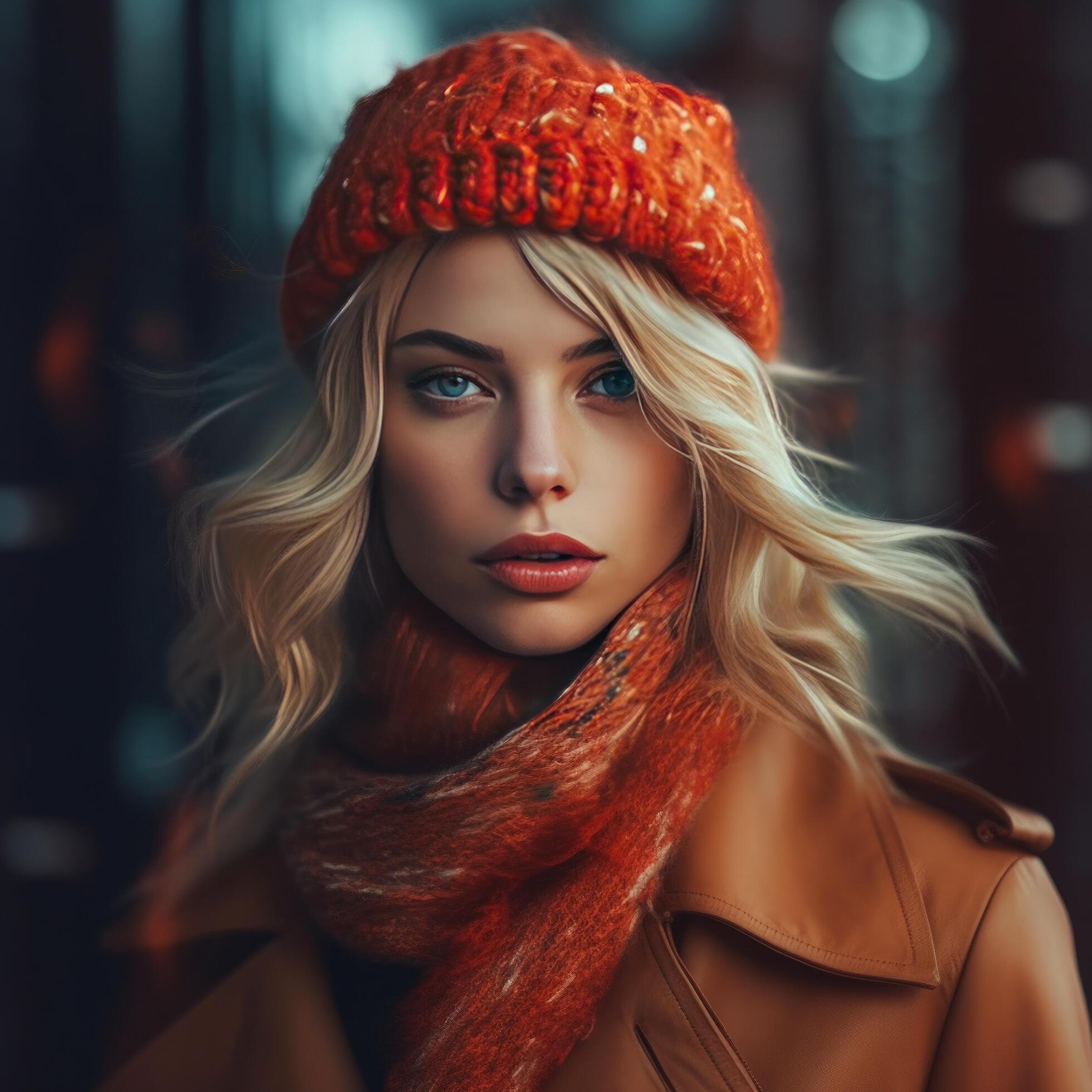 Woman-in-trendy-outfit-illustration-ai-generative-free-photo