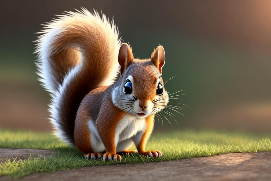 Cute cartoon squirrel. Intricate,sharp by @ai_generated