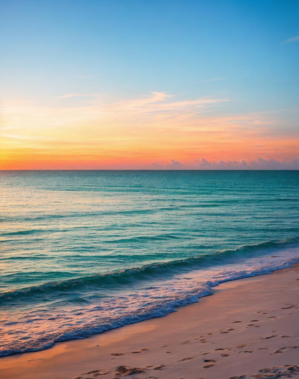 Sunset beach, casey key by @ai_generated