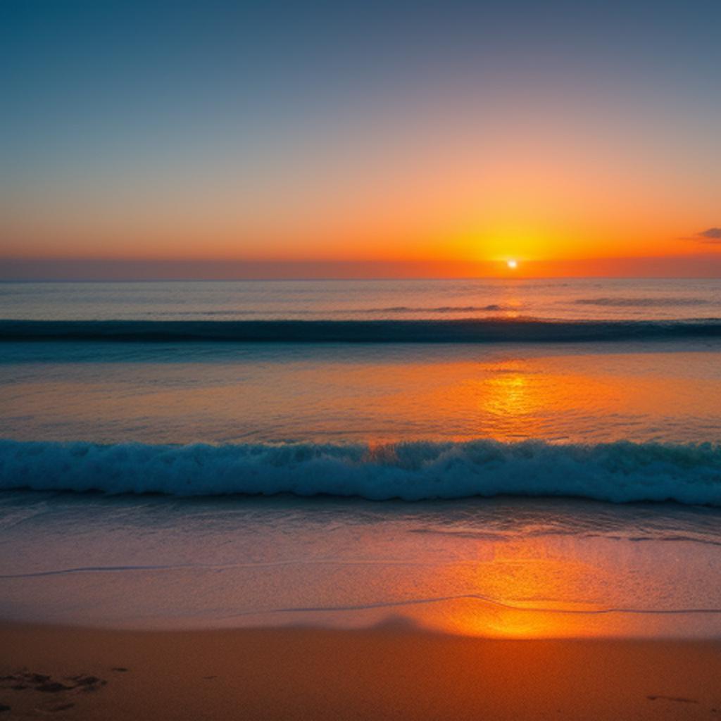 Background, senja pantai by by @ai_generated