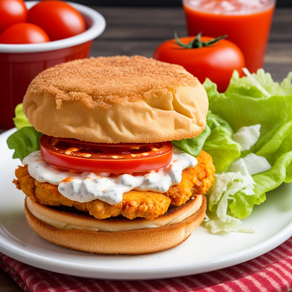 Fried buffalo ranch chicken by @ai_generated