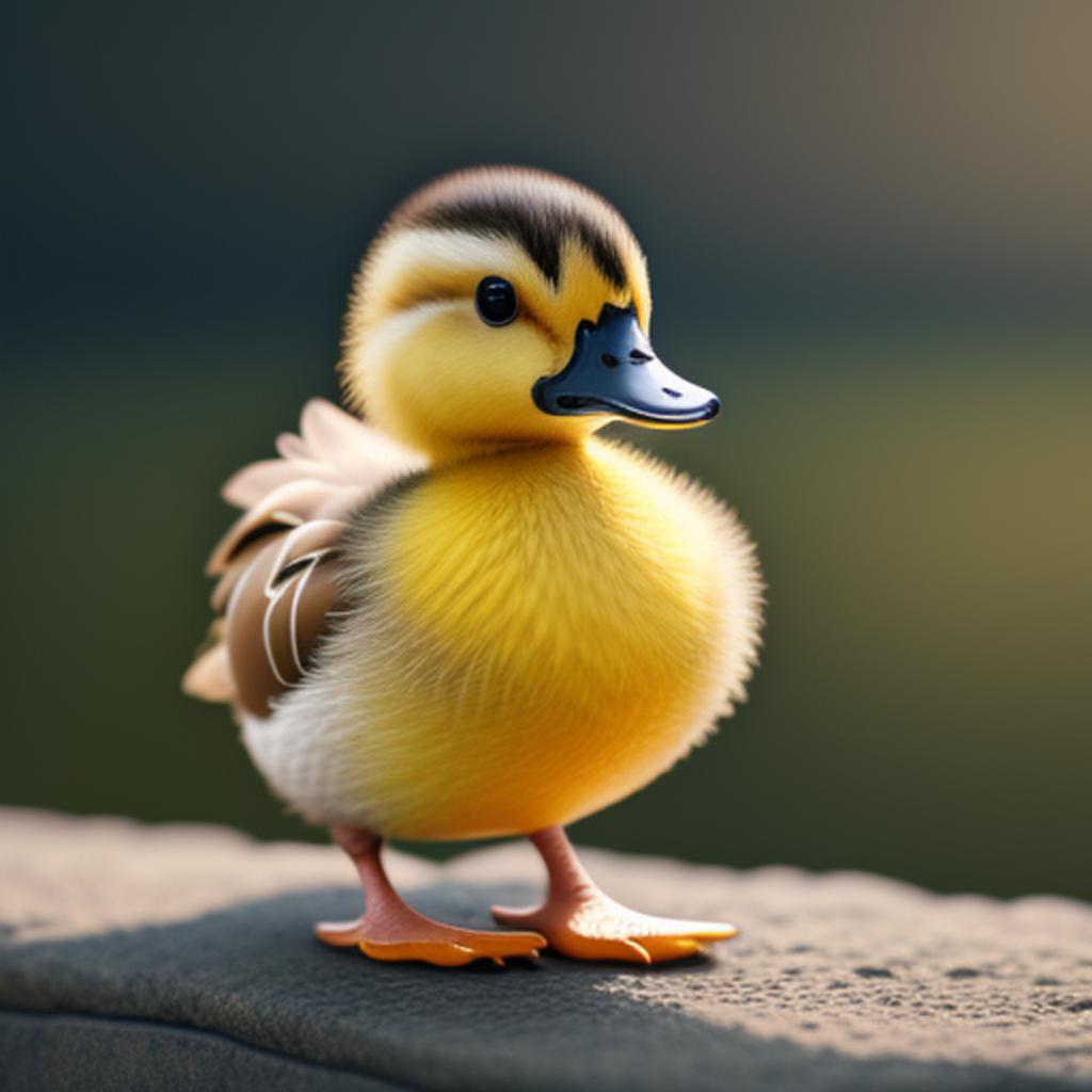 Cute duckling with little by @ai_generated
