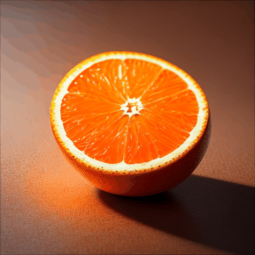 Orange hyperrealism, realistic lighting, by @ai_generated