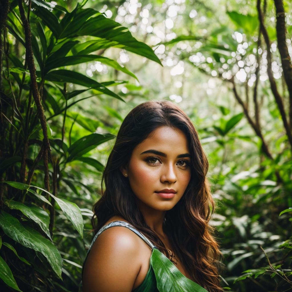 Jungle portrait photography,realistic face,natural by @ai_generated