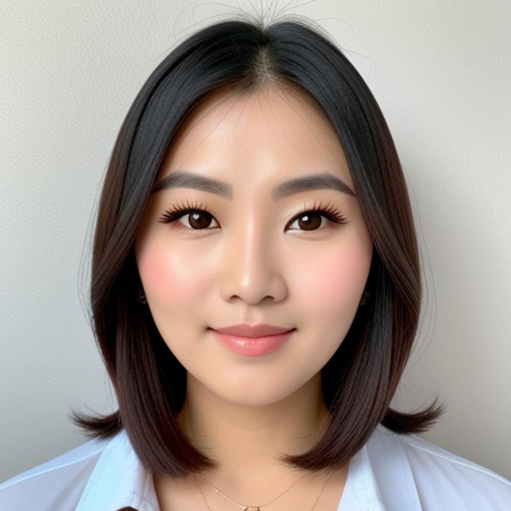 Round face shape by by @ai_generated