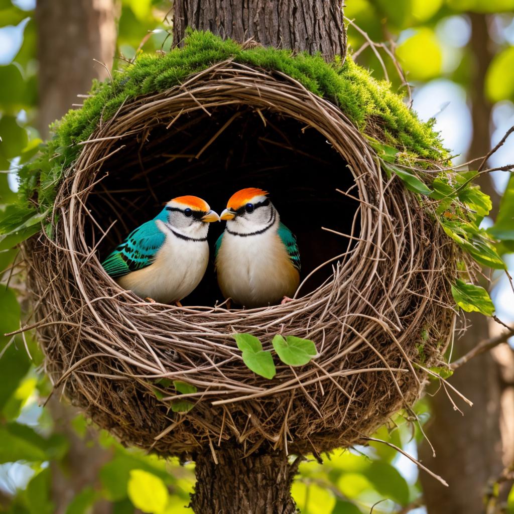 Birds, nests nature photography,hd by @ai_generated