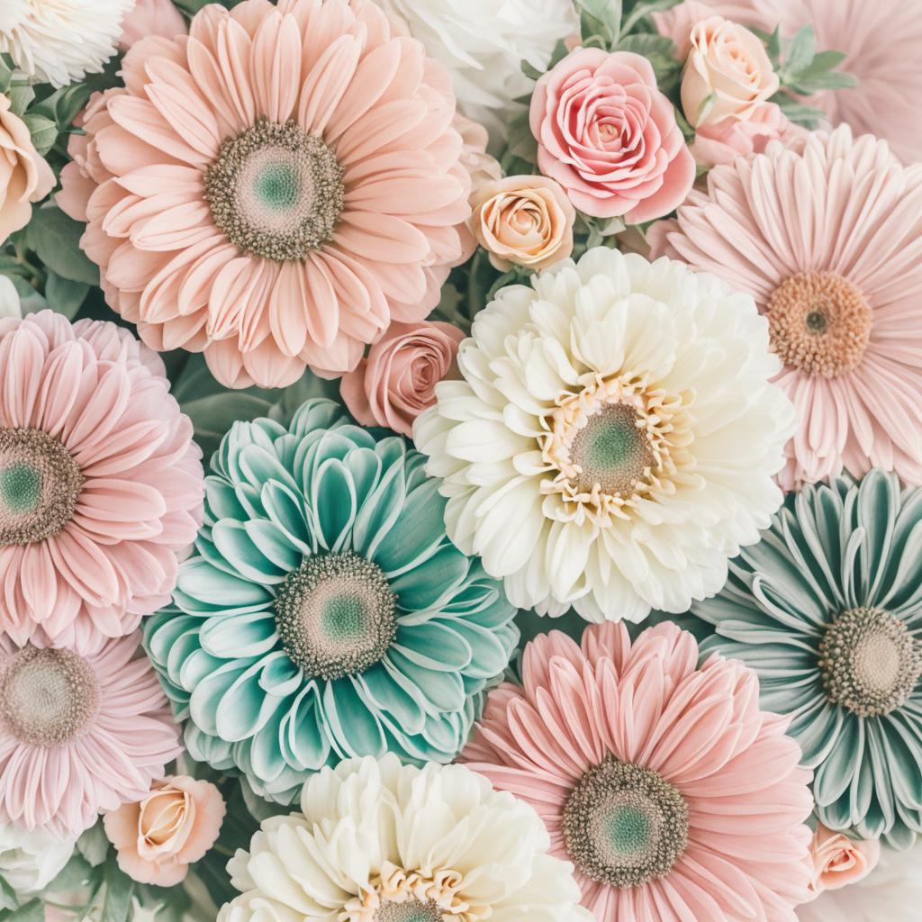 Vintage flowers in pastell by @ai_generated