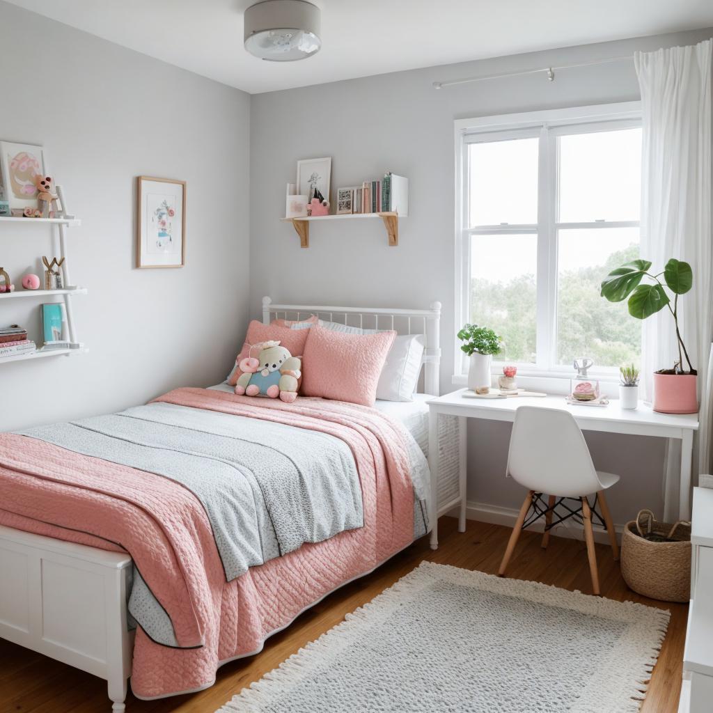 A cute bedroom. By by @ai_generated