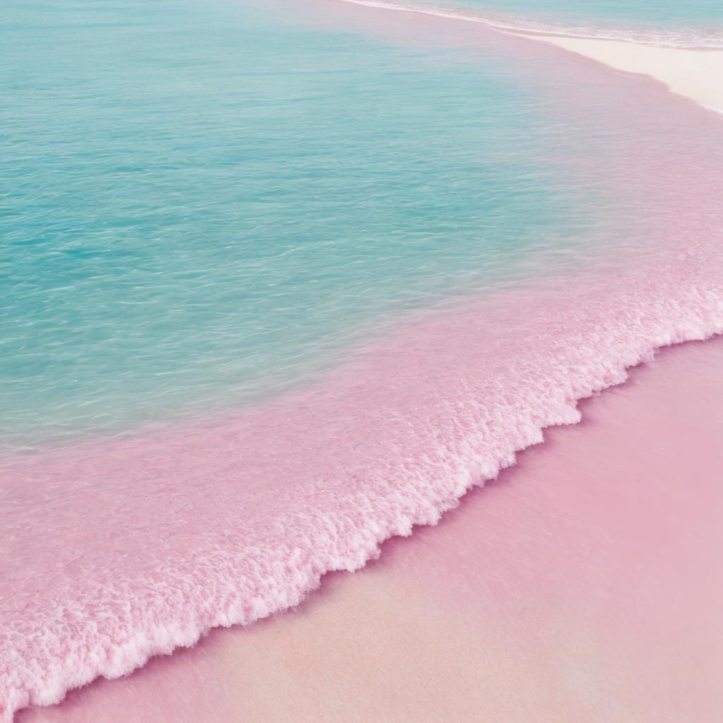 Pastelrosa wasser nahe by by @ai_generated