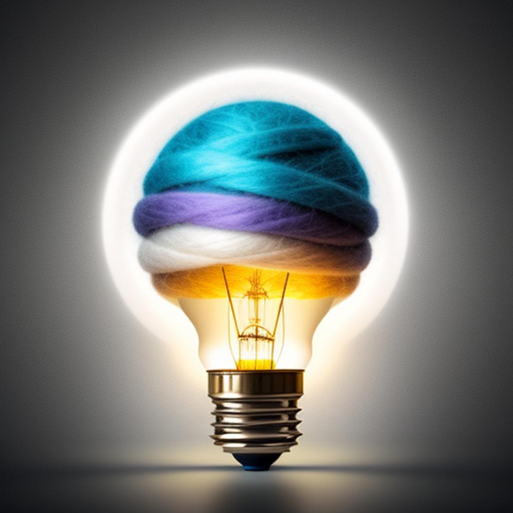 Wool into light bulb by @ai_generated
