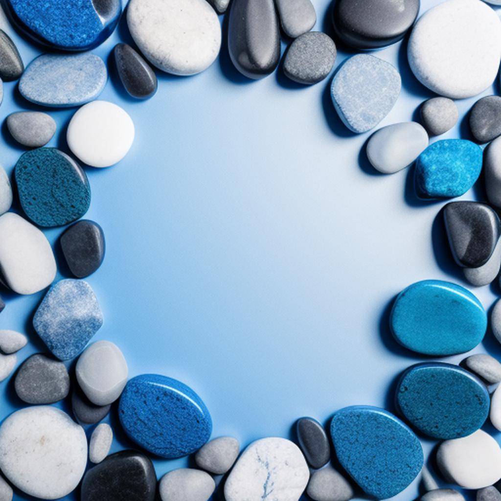 Background, blue stones, white by @ai_generated
