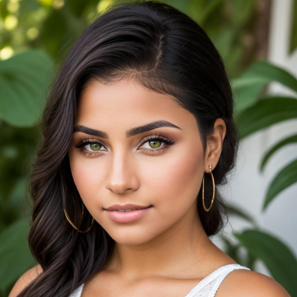 A latina girl with by @ai_generated
