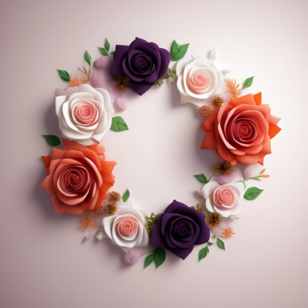 Background, coral-colored, white, orange, by @ai_generated