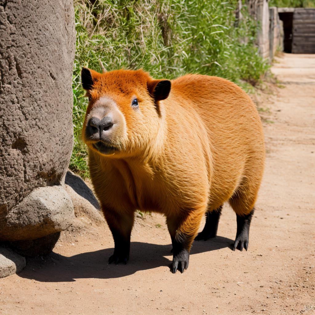 Capybara cute fluffy animal by @ai_generated