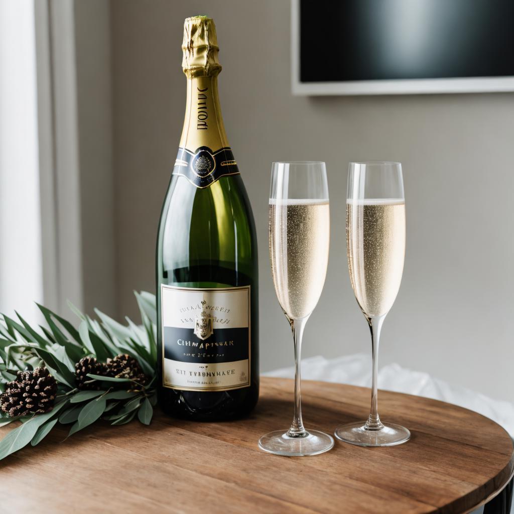 2 glasses of champagne, by @ai_generated