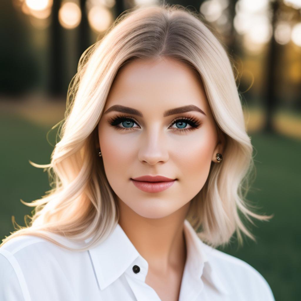 A white female with by @ai_generated
