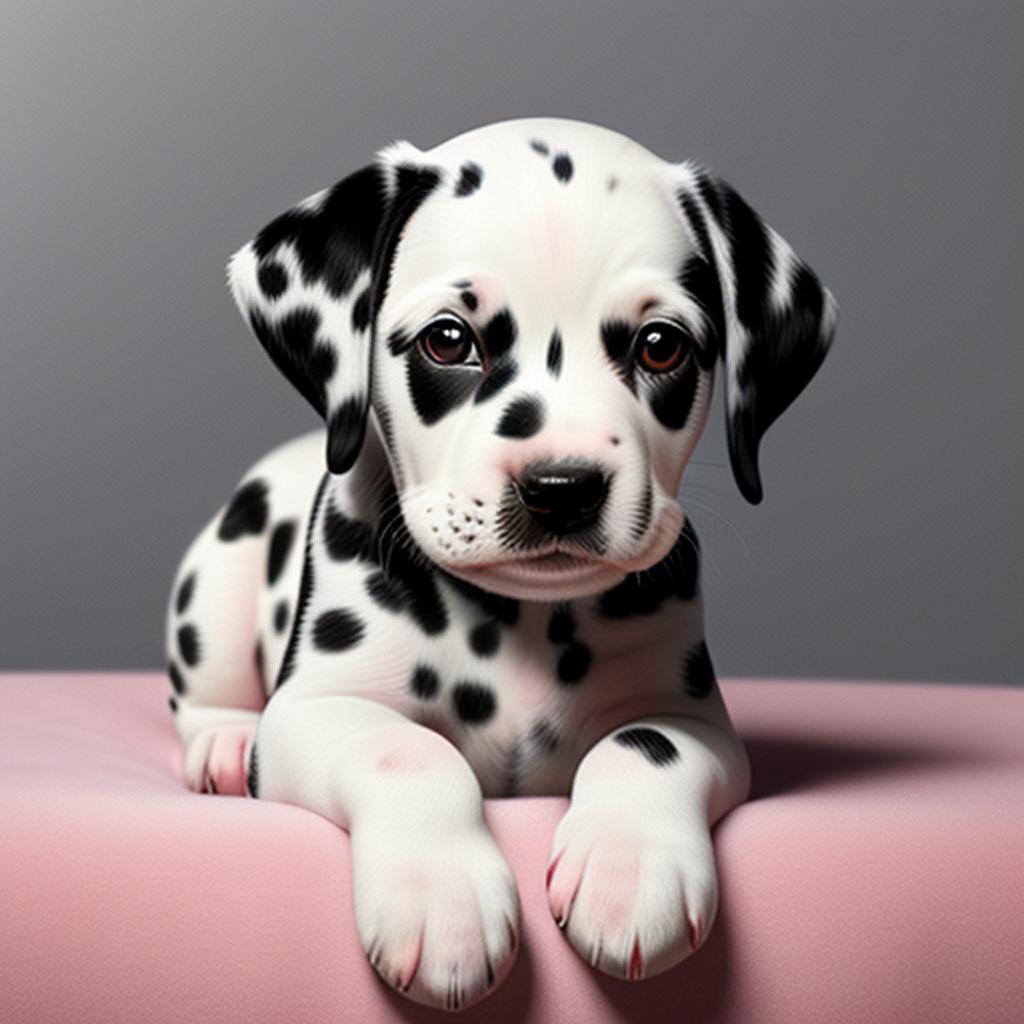 Realistic dalmatian puppy by by @ai_generated