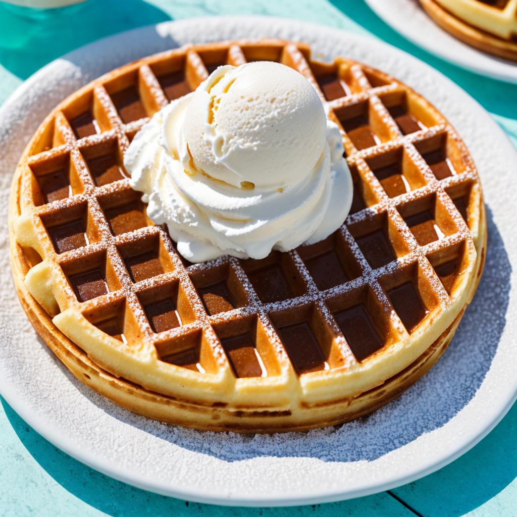 Eine belgische waffel mit by @ai_generated