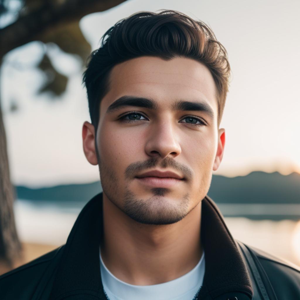 Man portrait photography,realistic face,natural by @ai_generated