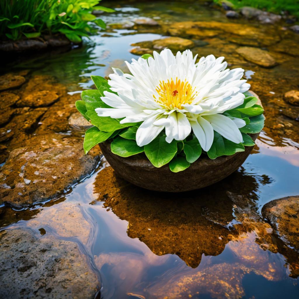 Flower bath nature photography,hd by @ai_generated