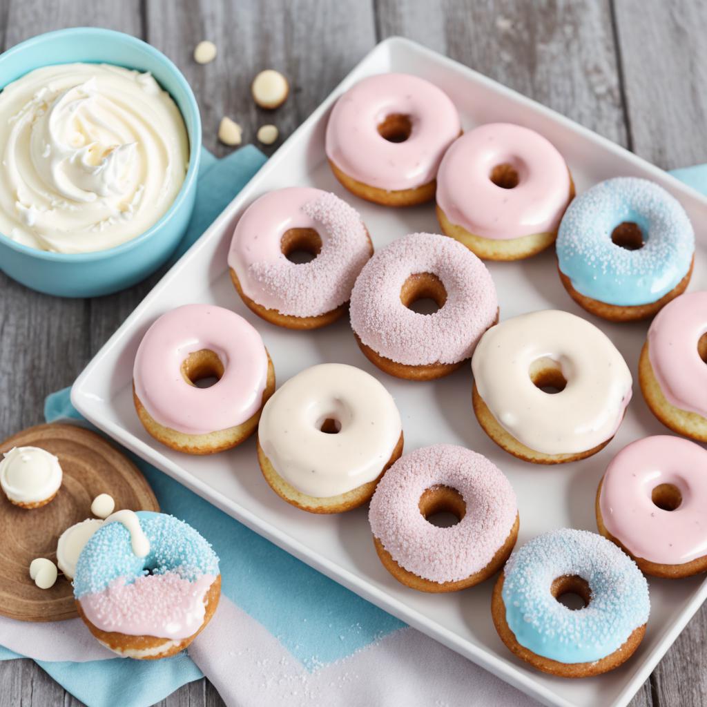 Mini donuts rosa bebe, by @ai_generated
