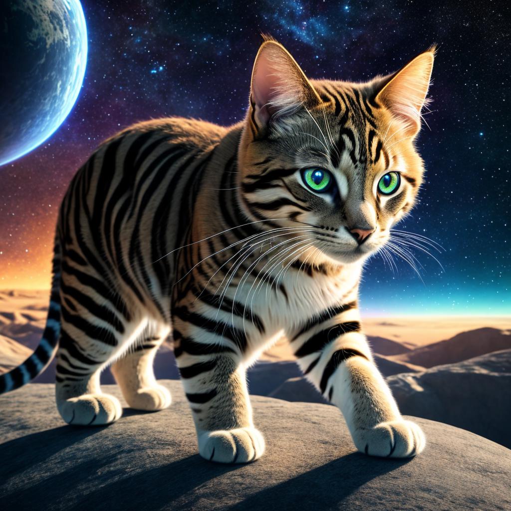 Galactic feline nature photography,hd by @ai_generated