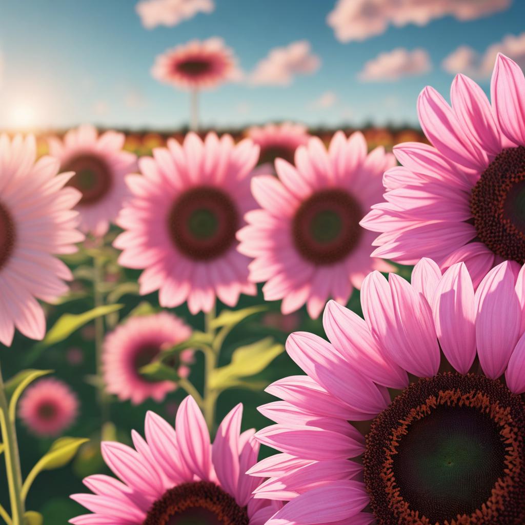 Close-up, field of pink by @ai_generated