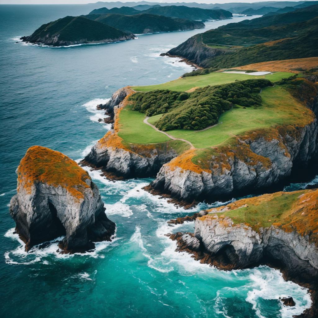 大地と海の対比 nature photography,hd photography,beautiful by @ai_generated