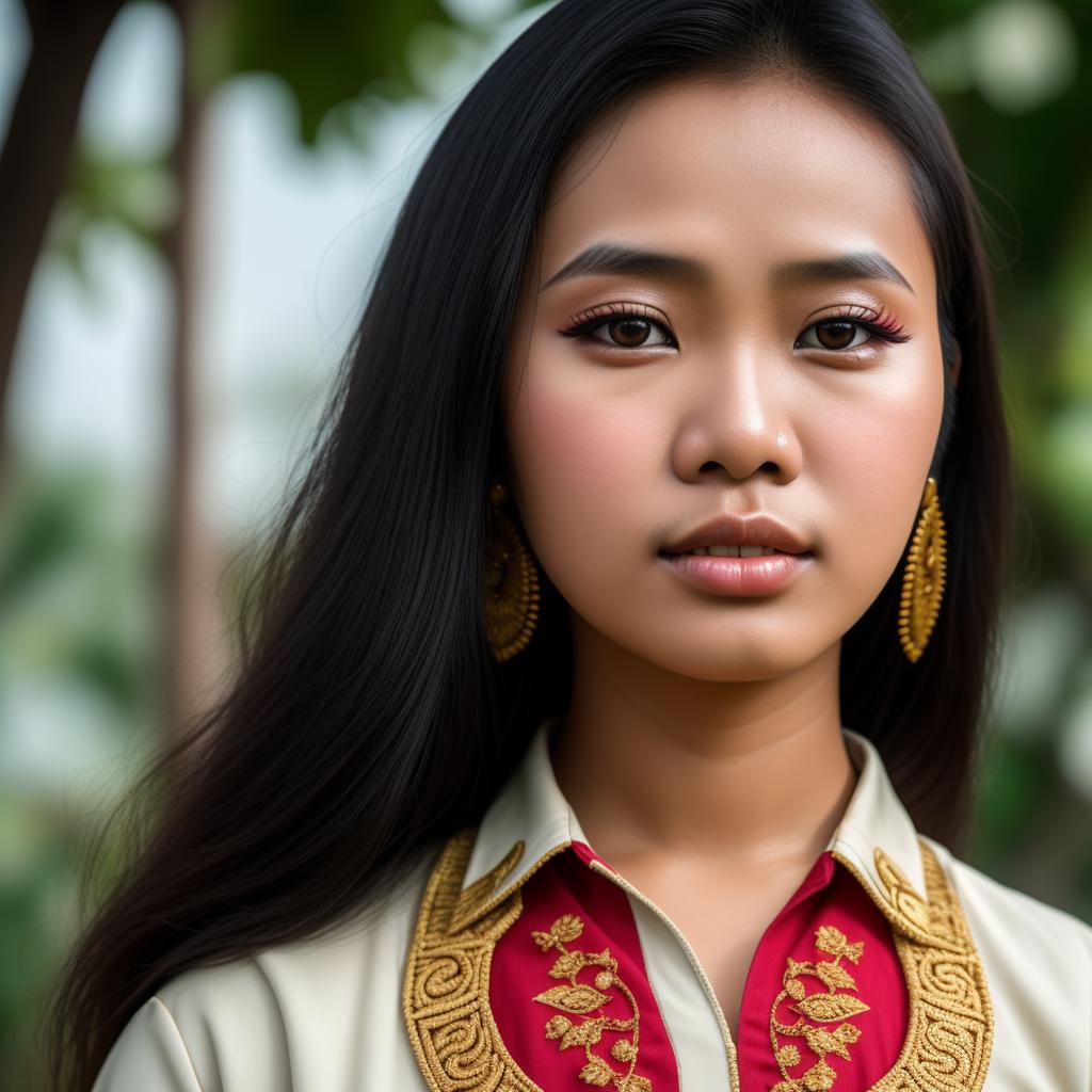 Young indonesian woman in by @ai_generated